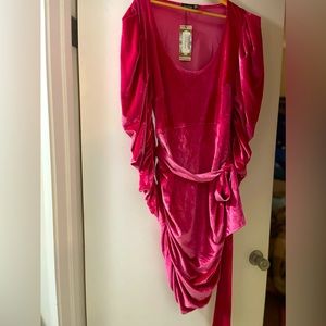 Boohoo velvet dress